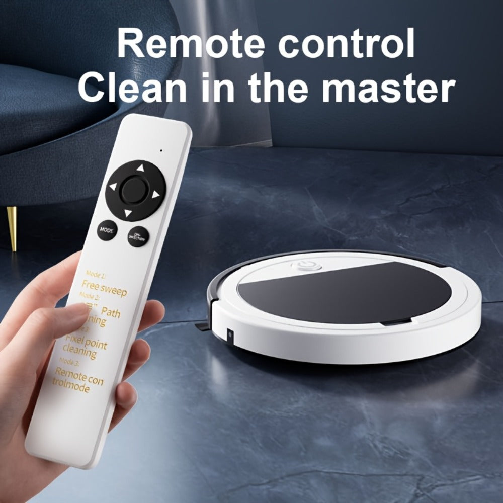 Robot Vacuum Cleaner 3-in-1 ¨C 2000Pa Powerful Suction, 150-Min Runtime, Auto Floor Cleaning for Pet Hair, Dust & Debris, Multi-Functional Robotic Vacuum for Hardwood, Tile & Low-Pile Carpet
