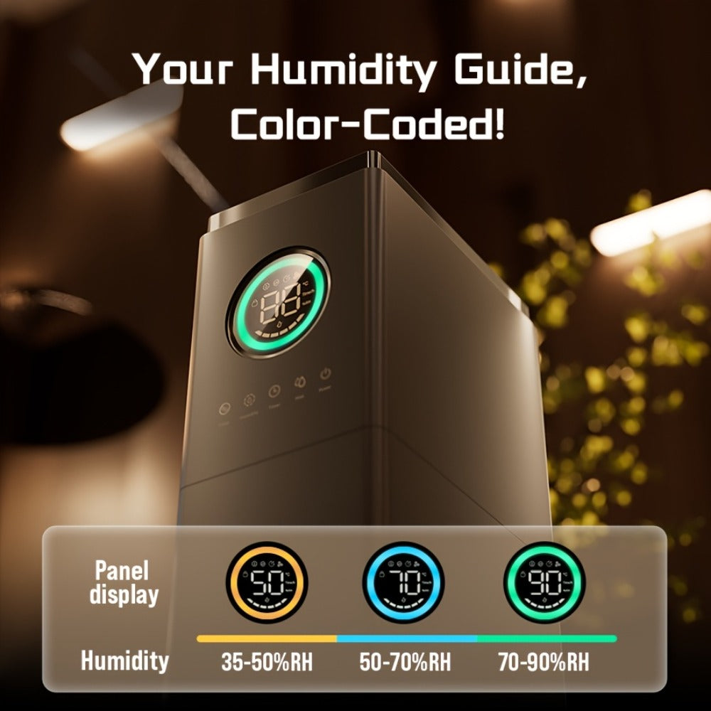 Cool Mist Humidifier 13L Large Capacity - Soundwave Technology, Smart Humidity Control, Top-Fill Design, Sleep Mode, Covers 1000 Sq Ft, for Home Large Room Bedroom Office Plants, 3.5 Gallon