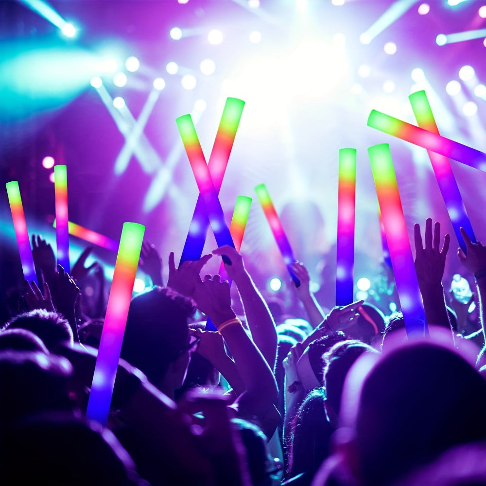 LED Glow Sticks Party Set ¨C Foam Glow Sticks with 3 Light Modes, Glow Glasses, Headbands & Finger Lights for Rave, Wedding, Birthday, Concert, Halloween, Christmas & New Year Party Supplies, 11/36/52pcs