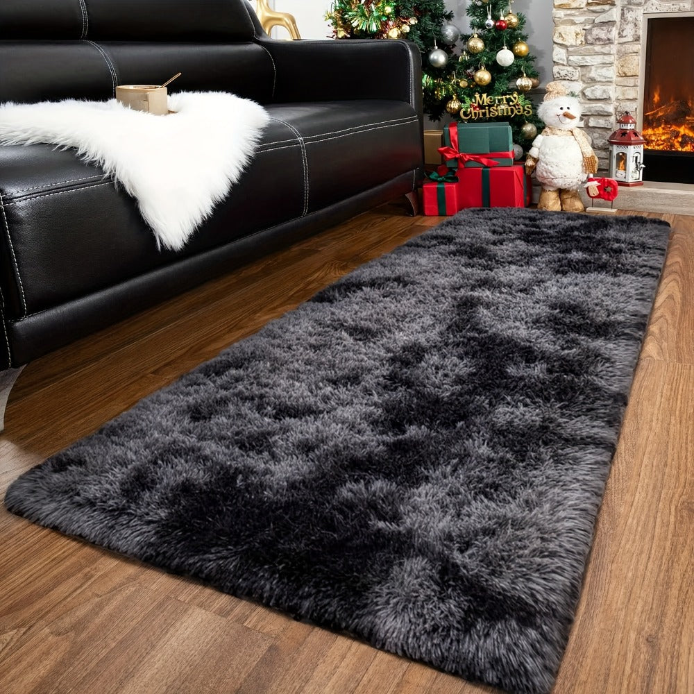Tie-Dye Shaggy Fluffy Area Rug Non-Slip Machine Washable ¨C Soft Plush Fuzzy Carpet for Bedroom, Living Room, Hallway & Dorm ¨C 6 Colors, 4 Sizes: 2x6, 3x5, 6x9, 8x10 Ft
