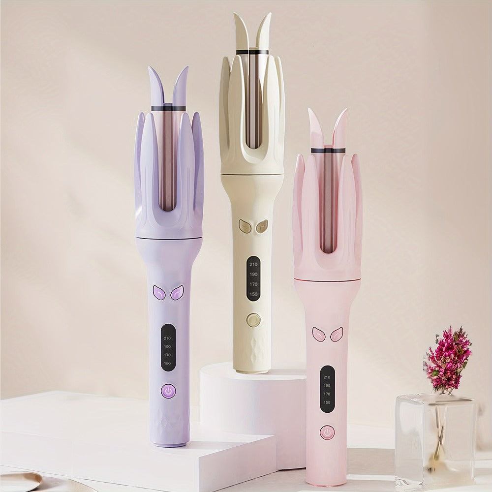Automatic Hair Curler 28mm Barrel Negative Ion Technology 4 Temperature Settings Fast Heating Portable Travel Hair Curling Wand for Easy Curls Women Gift