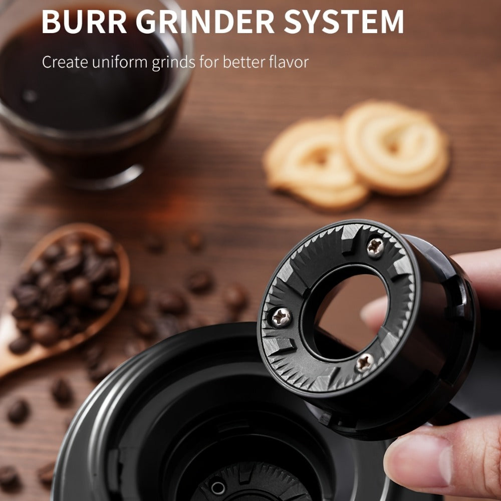 Electric Burr Coffee Grinder with 16 Precise Grind Settings, Adjustable Burr Mill for 2-14 Cups, Stainless Steel Coffee Bean Grinder for Espresso, Pour Over, French Press & Drip Coffee