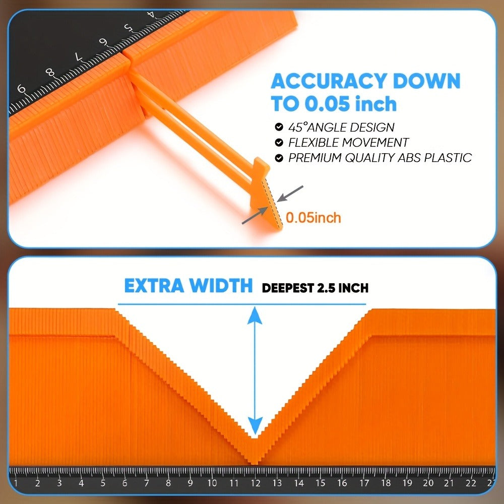 Contour Gauge Profile Tool with Lock ¨C 6 Inch & 11 Inch Shape Duplicator for Flooring, Tile, Woodworking, Carpet Cutting & Irregular Shape Tracing