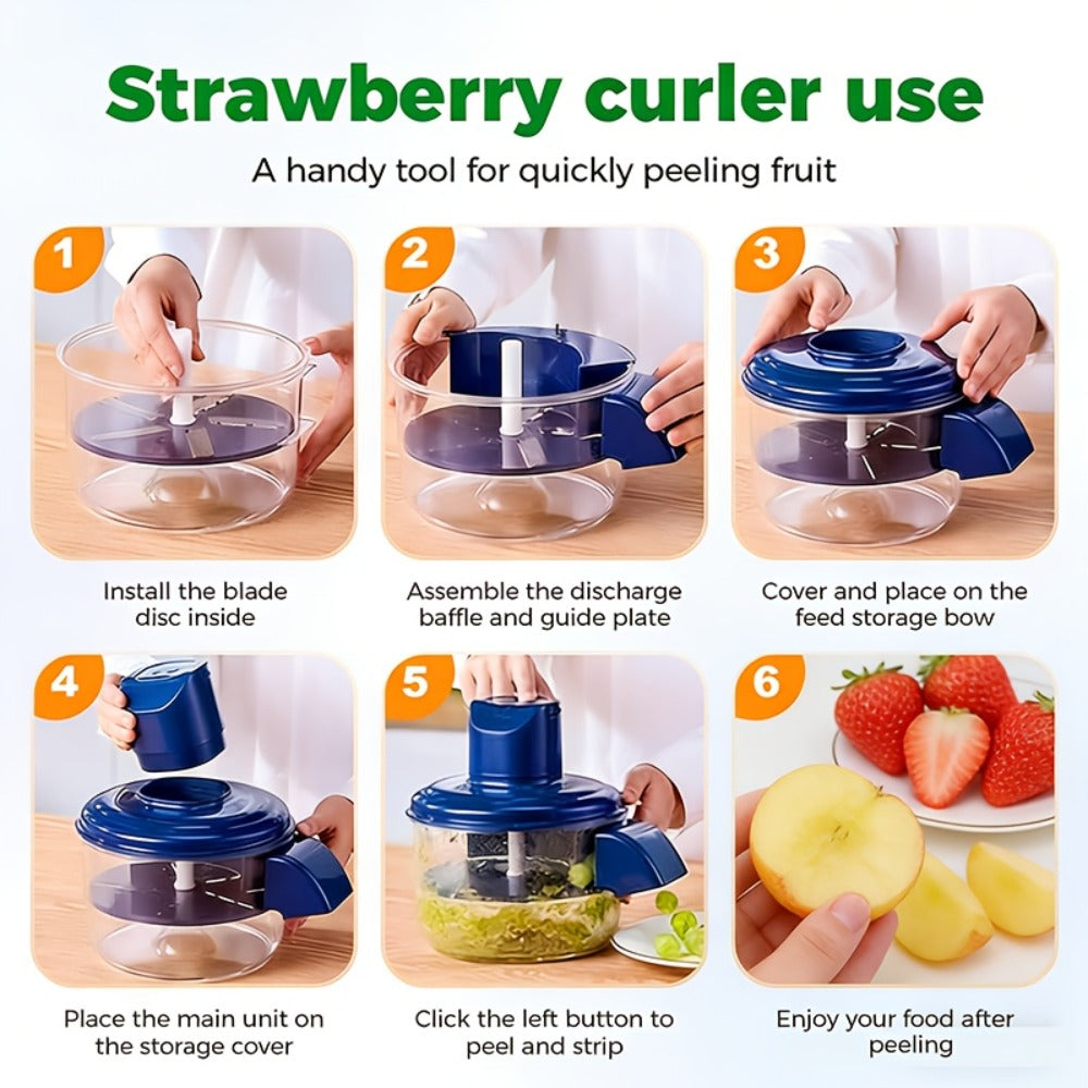 Electric Fruit Peeler Multifunctional Automatic Peeling Machine for Grapes Garlic Cherry Tomatoes Small Fruits & Vegetables - Fast 10-20 Second Peeling High Efficiency Kitchen Gadget for Home Cooking
