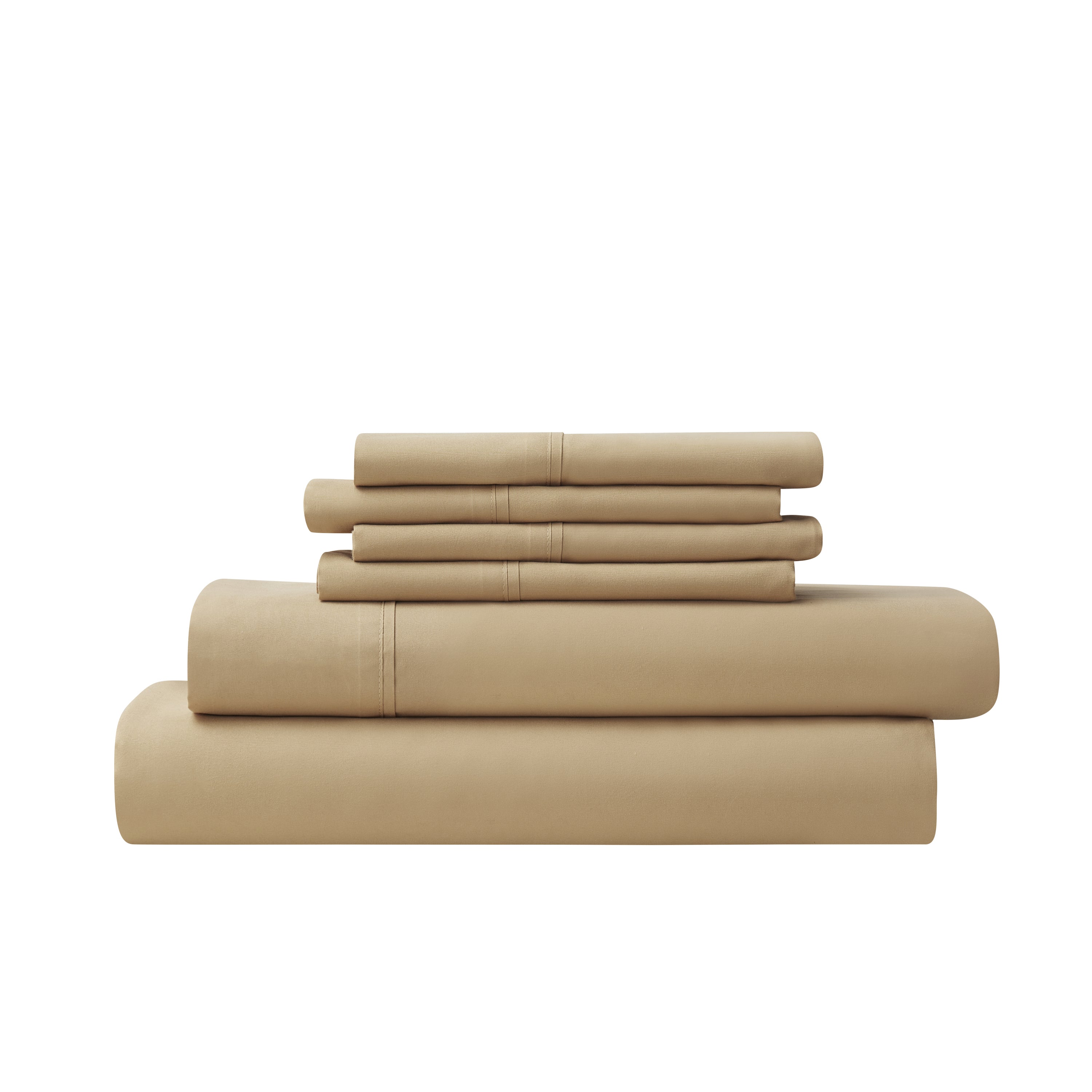 Bamboo Sheet Set 6 Piece Cooling Bed Sheets with Deep 16 Inch Pockets - 2000 Thread Count Microfiber Bamboo Blend Fitted Flat Sheets Pillowcases Twin Full Queen King Cal King