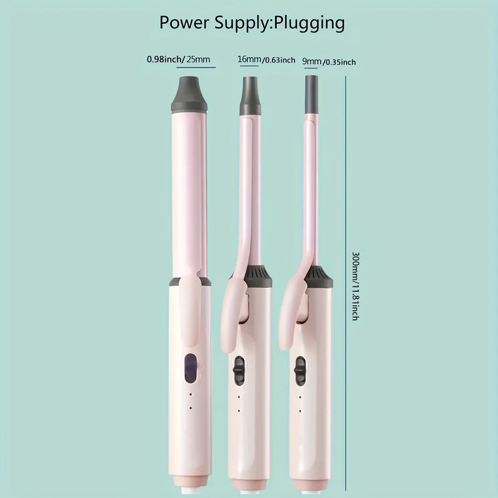 9mm Mini Curling Iron Rapid Heating for Ultra-Fine Curls Teddy Curls Water Waves & Bangs, Travel Curling Wand for Men & Women, Compact Small Barrel Hair Curler for Tight Curls Airy Bangs Holiday Gift