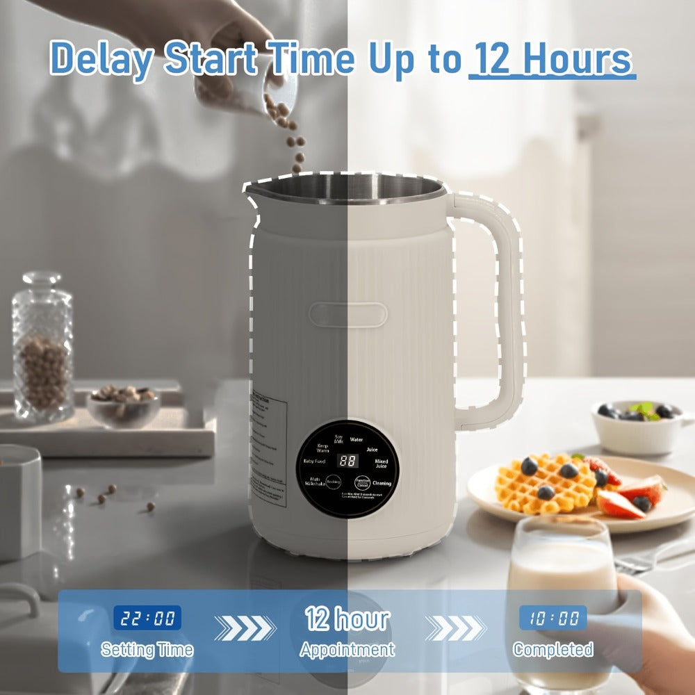 Nut Milk Maker Machine 27oz - Automatic Plant-Based Milk Blender One-Touch for Homemade Almond Oat Soy Coconut Milk - Self-Cleaning High Capacity Countertop Blender Vegan Dairy-Free Milk Maker