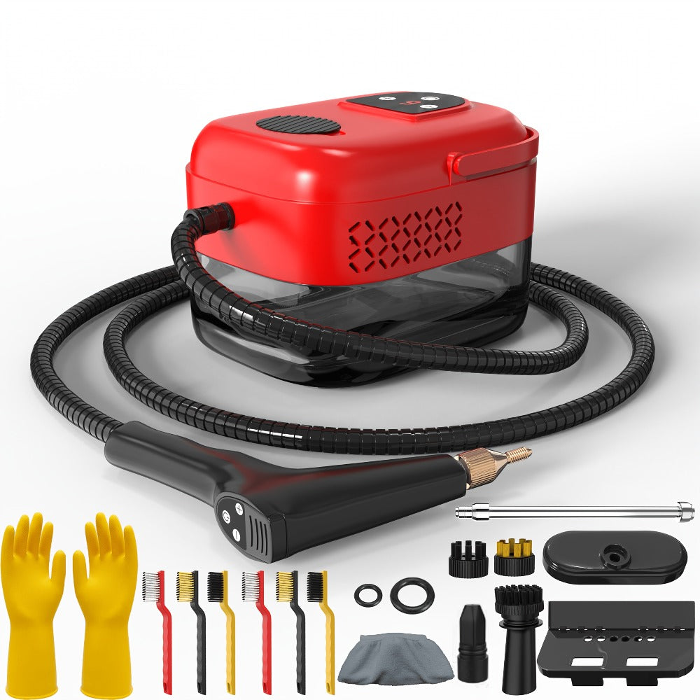 Handheld Steam Cleaner High Pressure High Temperature LCD Multi-Speed for Kitchen Grease Sofa Tile Grout Carpet Home Cleaning