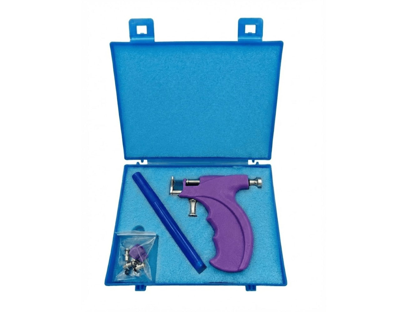 Ear Piercing Gun Kit with 24pcs Stainless Steel Studs ¨C Professional Self Piercing Tool for Ear & Nose with Marking Pen, Safe & Easy to Use for Home & Salon
