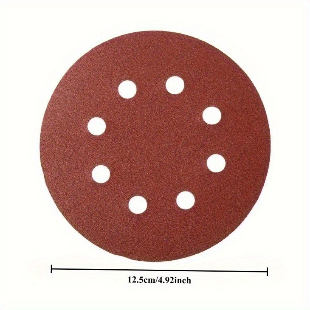 5 Inch Sandpaper 94 Pcs ¨C 8-Hole Hook & Loop Sanding Discs, Assorted Grits 80/180/240/320/400/800/1000/1500/2000/3000, Aluminum Oxide Abrasive for Car Polishing, Wood, Metal & Paint Removal (125mm)