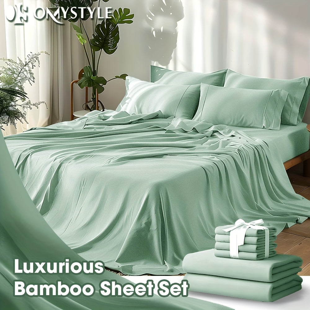 Fitted Sheet Set Cooling Deep Pocket - 2000TC Soft Microfiber Bed Sheet, Shrink Fade Wrinkle Resistant, 11 Colors 4 Sizes