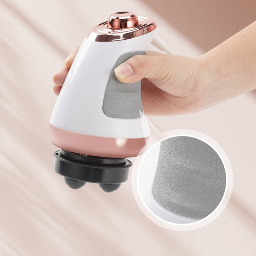 Handheld Body Massager with 5 Interchangeable Heads & 3 Washable Pads ¨C Adjustable Vibration Intensity, Full Body Muscle Relief for Abdomen, Waist, Arms, Buttocks & Legs, Portable Electric Massage Machine