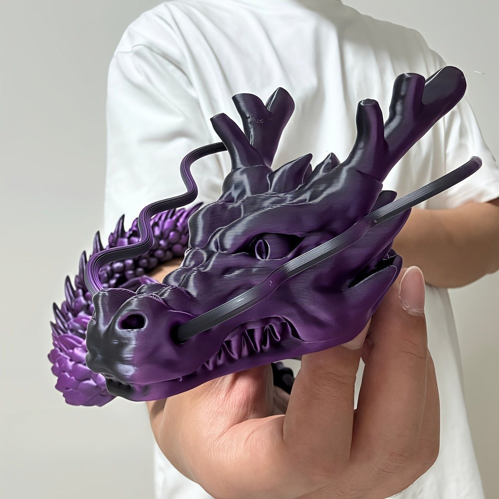 3D Printed Dragon 35.4 Inch with Flexible Joints ¨C Articulated Poseable Dragon Figurine for Car Dashboard, Home Decor & Desk Display, Perfect for Christmas, Halloween & Birthday Gifts
