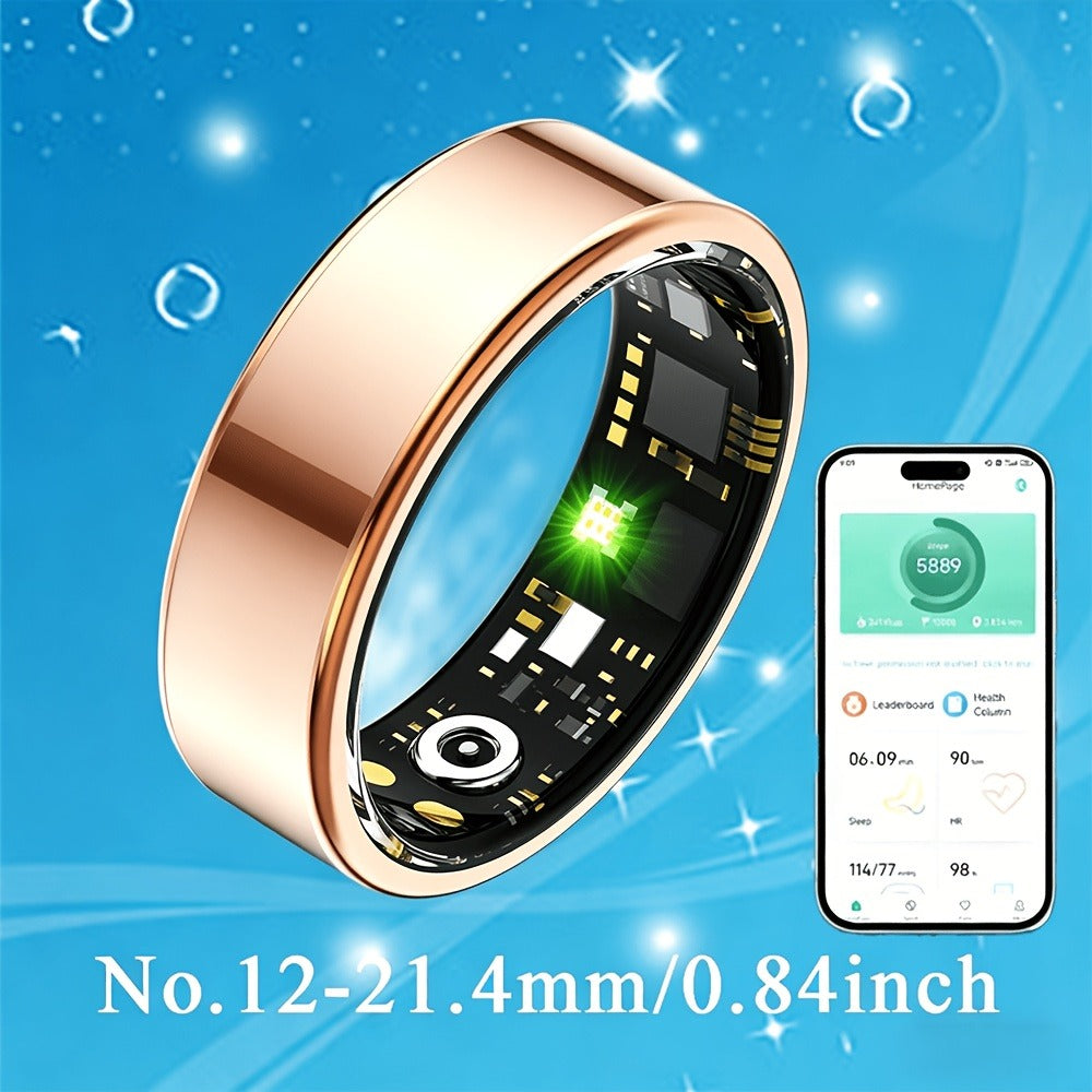 Women's Smart Ring Fitness & Sleep Tracker ¨C Step, Distance & Calorie Monitor, IP68 Waterproof, Bluetooth 5.3, iOS & Android, Elegant Daily Accessory, Gift for Mom & Girlfriend