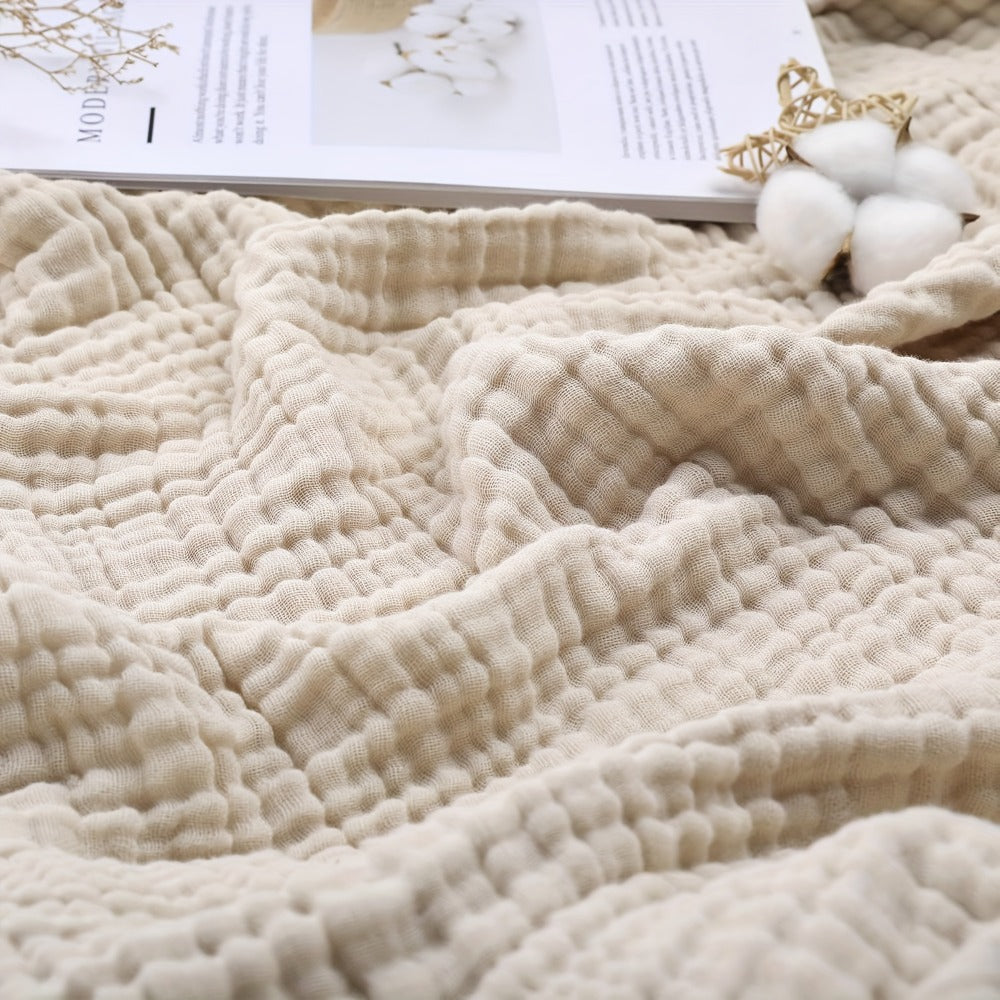 Morandi Cotton Muslin Blanket 6-Layer ¨C Soft Gauze Throw for Couch & Bed, Lightweight Breathable All Season, Machine Washable, 6 Colors