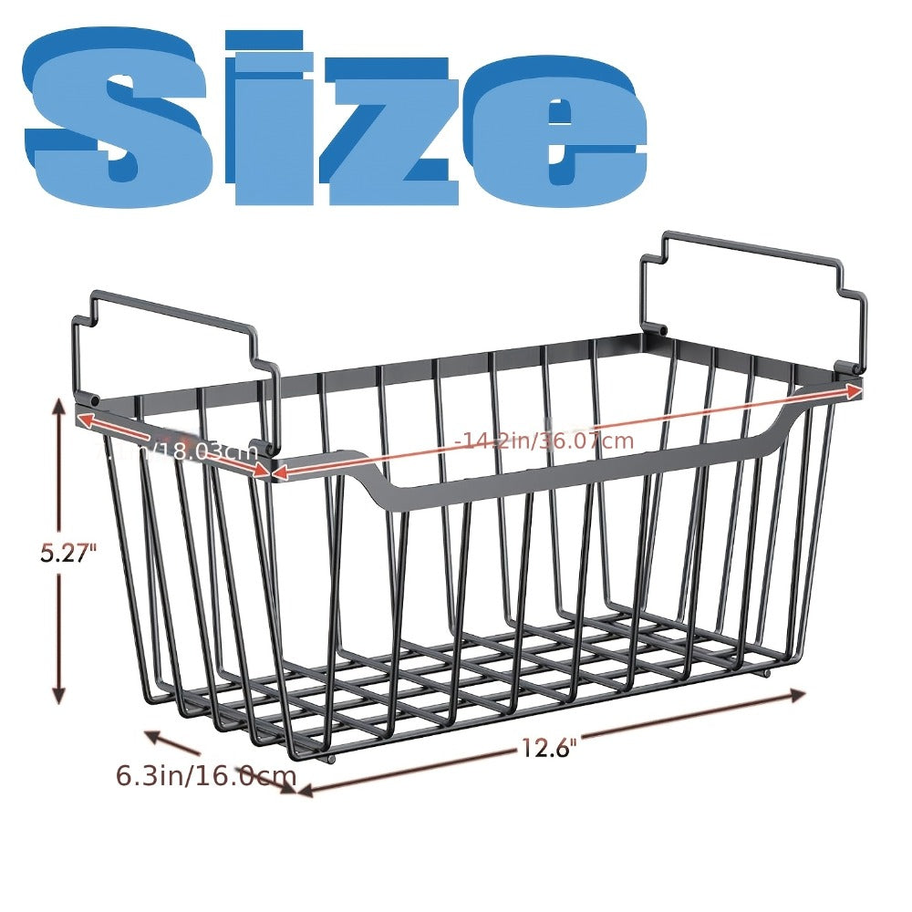 Freezer Organizer Bins Stackable with Foldable Handle - Chest Freezer Storage Baskets Rack, Space Saving Refrigerator Organizer Bins, 4 or 8 Pack
