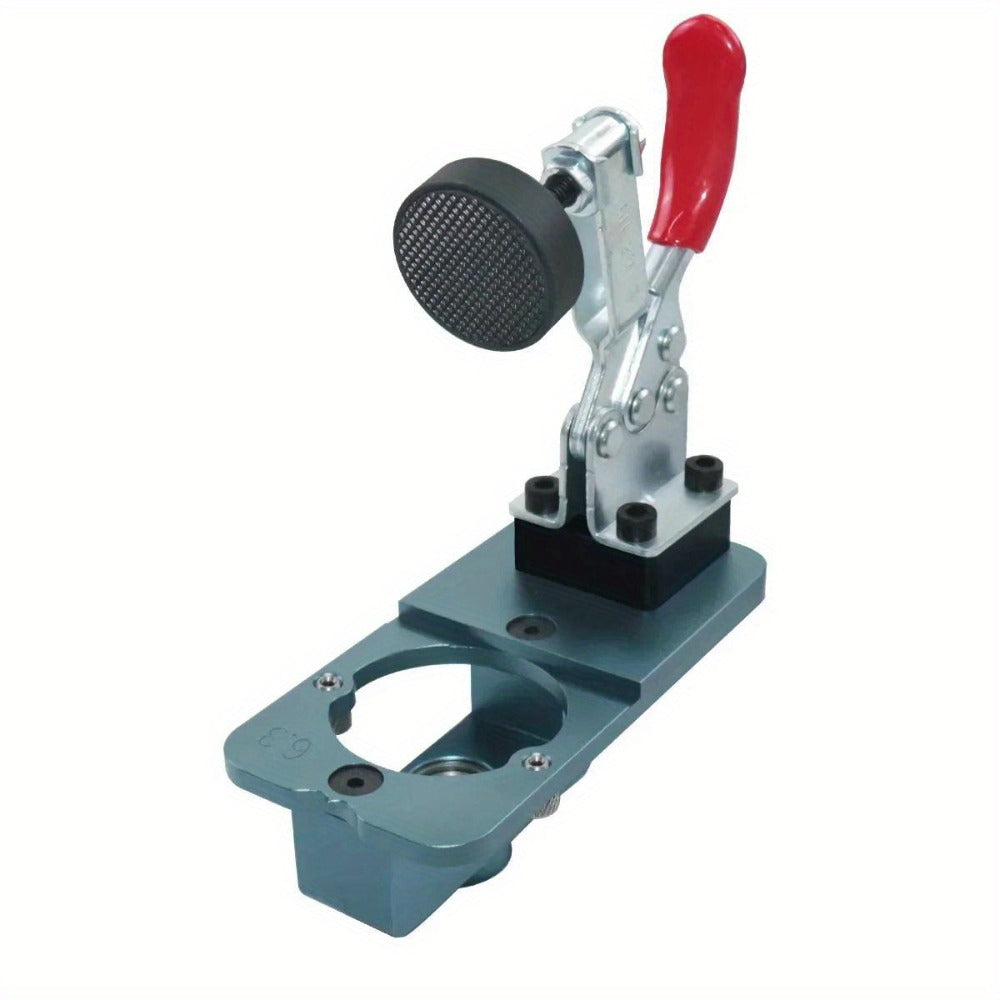 35mm Hinge Drilling Jig Kit Aluminum Alloy Cabinet Door Hinge Hole Opener Template Puncher Locator for Woodworking Door Cabinet Wardrobe Hinge Installation 15-25mm Boards
