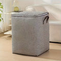 Large Storage Bags Houndstooth Non-Woven Fabric Organizer with Double Zipper & Handles ¨C 160L/180L Dustproof Foldable Storage Box for Bedroom, Closet, Moving, Travel & Dorm, 1pc or 3pcs Set