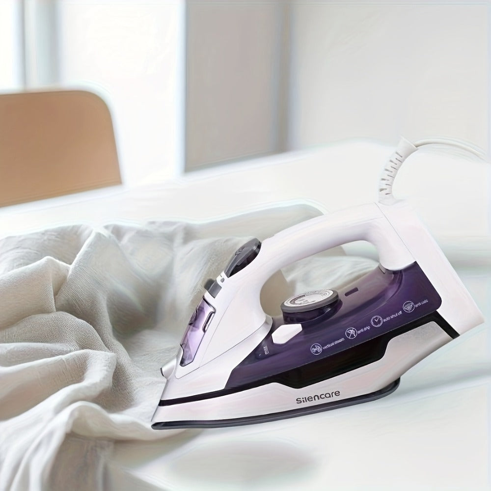 Steam Clothes Iron with Ceramic Coated Soleplate ¨C Precision Thermostat, 3-Way Auto-Off, Self-Cleaning, Anti-Calcium & Anti-Drip, Lightweight Travel & Home Garment Iron