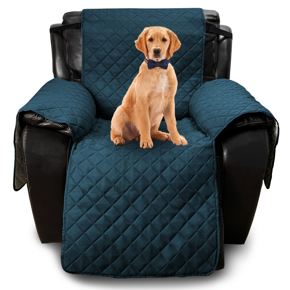 Non-Slip Recliner Chair Cover Sofa Slipcover with Elastic Straps Washable Pet Furniture Protector Indoor Outdoor 8 Colors