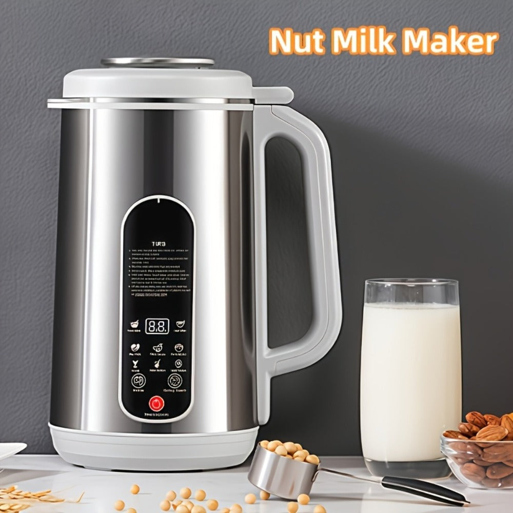 Soy Milk Maker Machine 40oz ¨C 800W Stainless Steel Nut Milk, Soup & Juice Blender with 24-Hour Timer, Auto-Clean & Touch Control