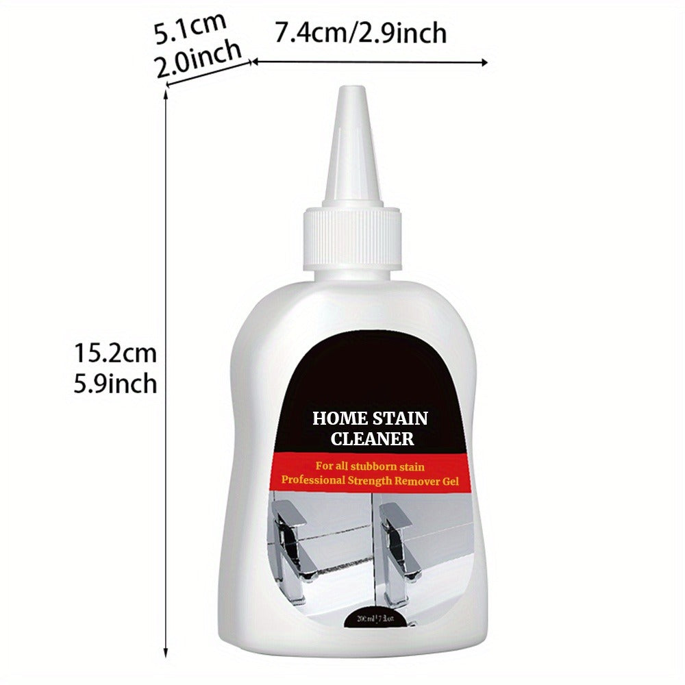 Black Stain Cleaner Gel 7 fl oz (200ml), Heavy Duty Cleaning Gel for Washing Machine, Refrigerator, Grout, Sink, Shower, Bathtub, Oven & Dishwasher ¨C Powerful Formula, Safe for Delicate Surfaces, No Harsh Fumes