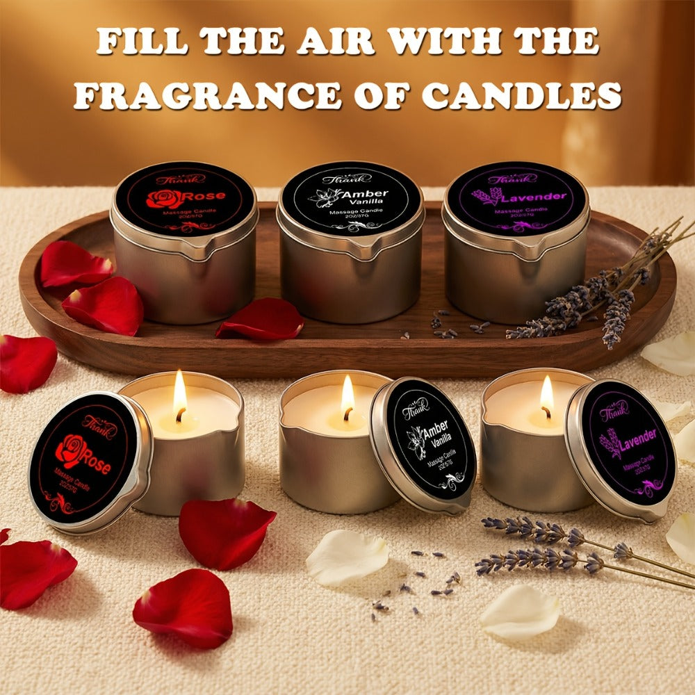 Scented Massage Candle 2-in-1 Soy Wax Essential Oil Body Lotion 20+ Scents 1pc 2pcs 6pcs Spa Nail Salon Pedicure Wedding Valentine Christmas Gift for Women
