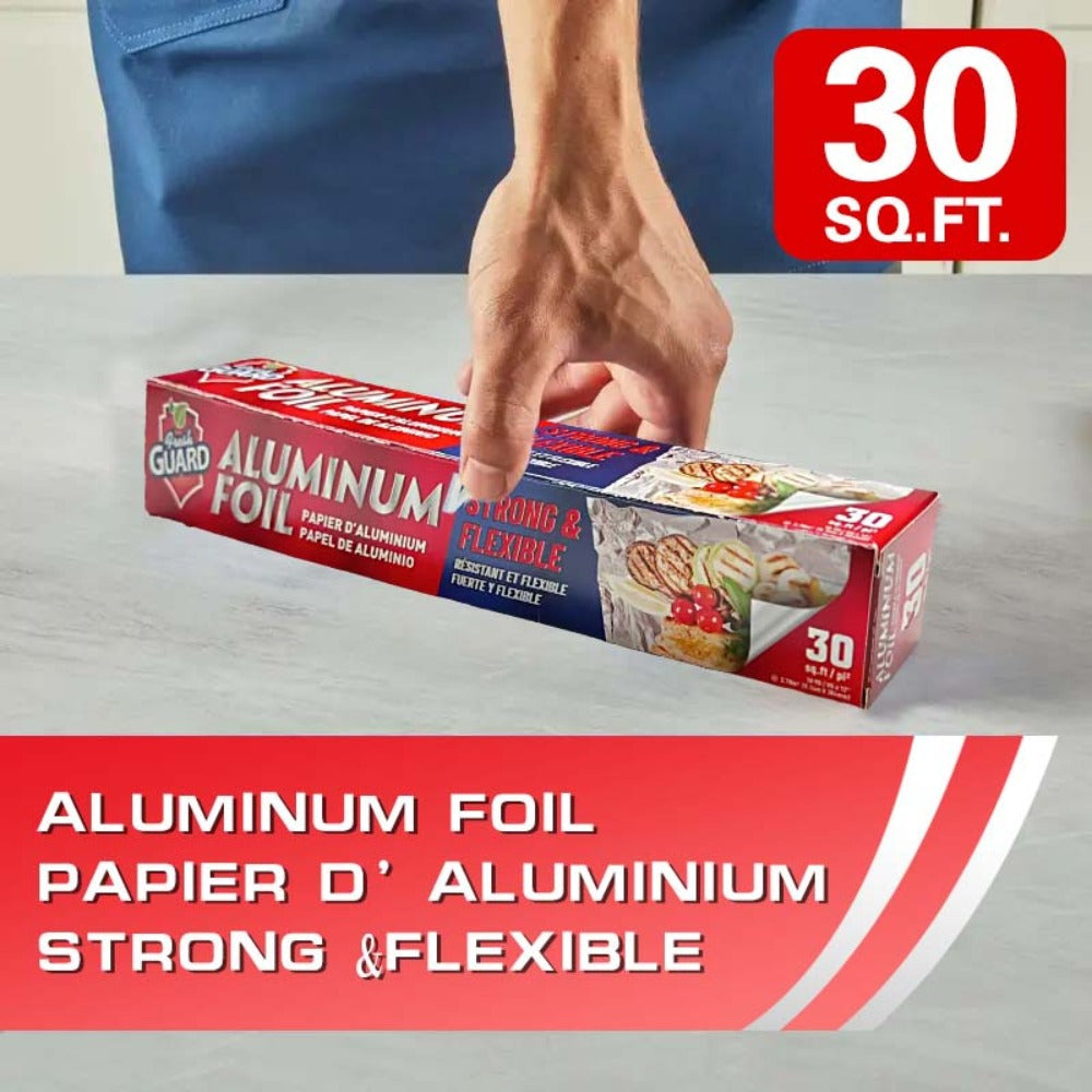 Aluminum Foil Roll 12 Inch Wide for Restaurant Food Wrapping Burritos Hot Dogs Sandwiches 60-240 SqFt