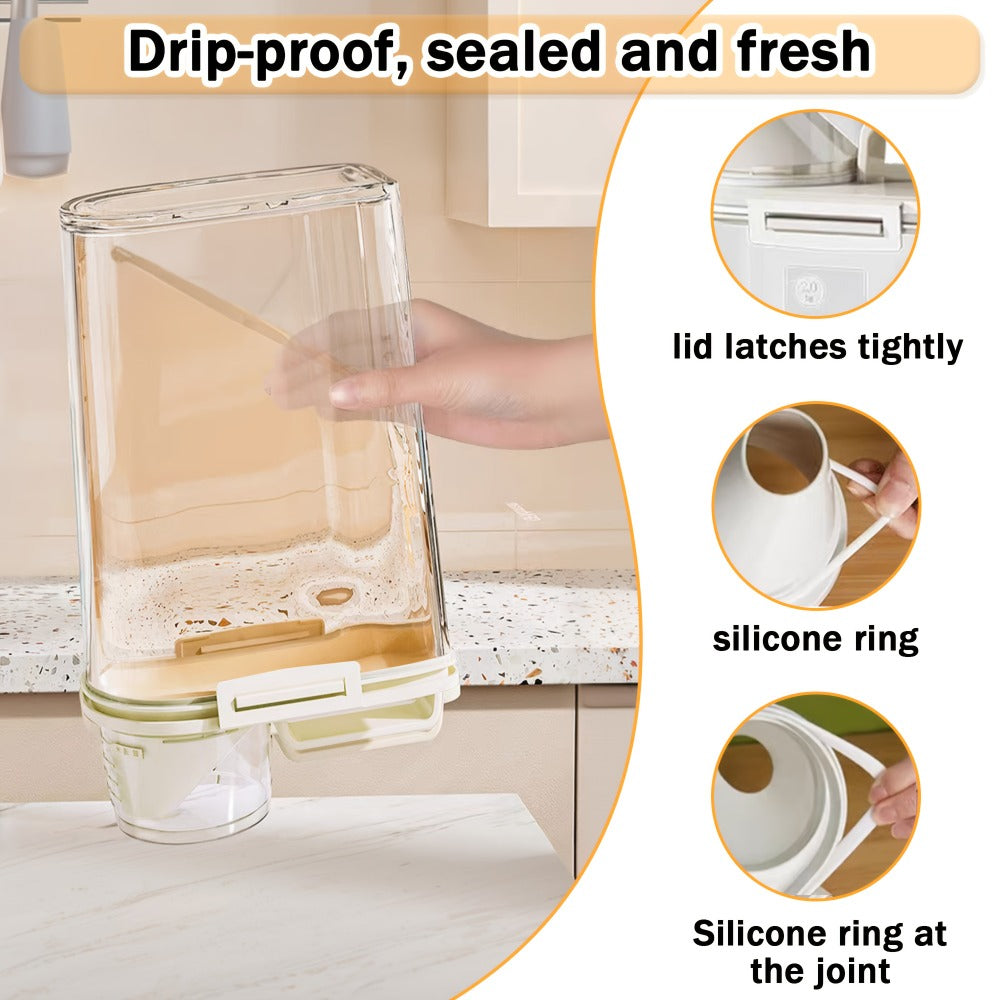 Airtight Food Storage Containers 2/4/6 Pack - BPA-Free 2.5L & 3L Plastic Pantry Bins with Lids, Measuring Cup, Leakproof Seal for Nuts, Flour, Rice, Kitchen Organizer