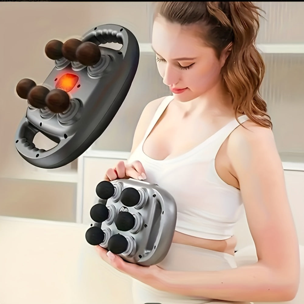 Fascia Gun Multi-Head Deep Tissue Massager ¨C 9 High-Frequency Modes for Leg, Waist, Back & Hip Muscle Relief | Ergonomic Compact Design with High-Performance Motor for Fitness Recovery