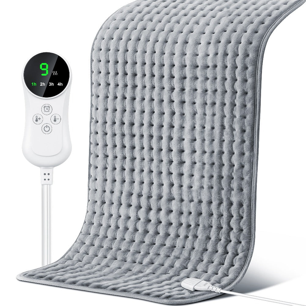 Electric Heating Pad 17¡±x33¡± Fast Heating Lap Blanket - 9 Adjustable Heat Settings, Automatic Shutoff Timer, Soft & Cozy, Machine Washable, Portable Desk Lap Warmer for Office Home Winter Use