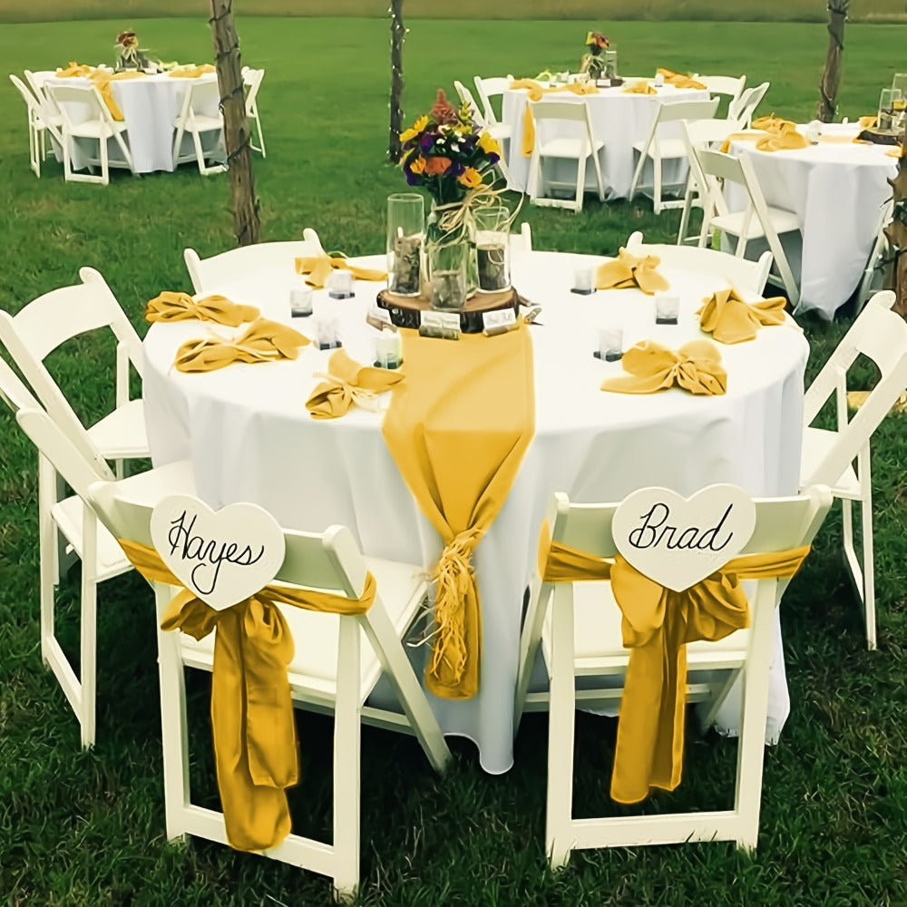 Satin Chair Sashes Bows 50pcs ¨C 7x108 Inch Chair Waist Belt Bow Ties for Wedding Reception, Banquet, Party, Hotel & Event Chair Cover Decoration