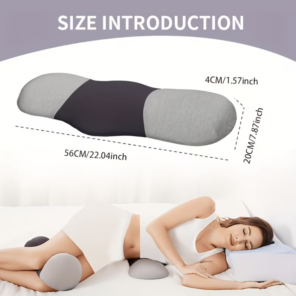 Lumbar Support Pillow Large Size Ergonomic Lower Back Cushion Cooling Breathable Pillowcase Soft Supportive Waist Pillow Bed Sofa Floor