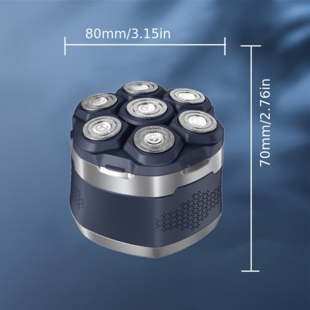 Electric Shaver for Men 7D Bald Head Shaver - IPX6 Waterproof Wet Dry Electric Razor, Cordless USB Charging, LED Display, Magnetic Blade, Beard Trimmer for Head Face Body All Skin Types