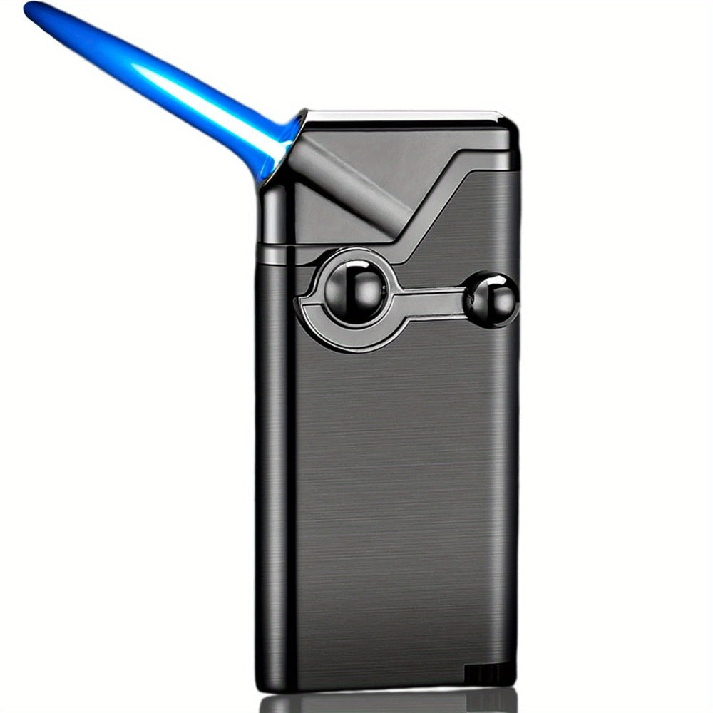 Rocker Ignition Jet Torch Lighter Metal Windproof Refillable - Adjustable Flame for Kitchen, Candle, Aromatherapy & Outdoor Use | Best Gift for Men | Butane Not Included