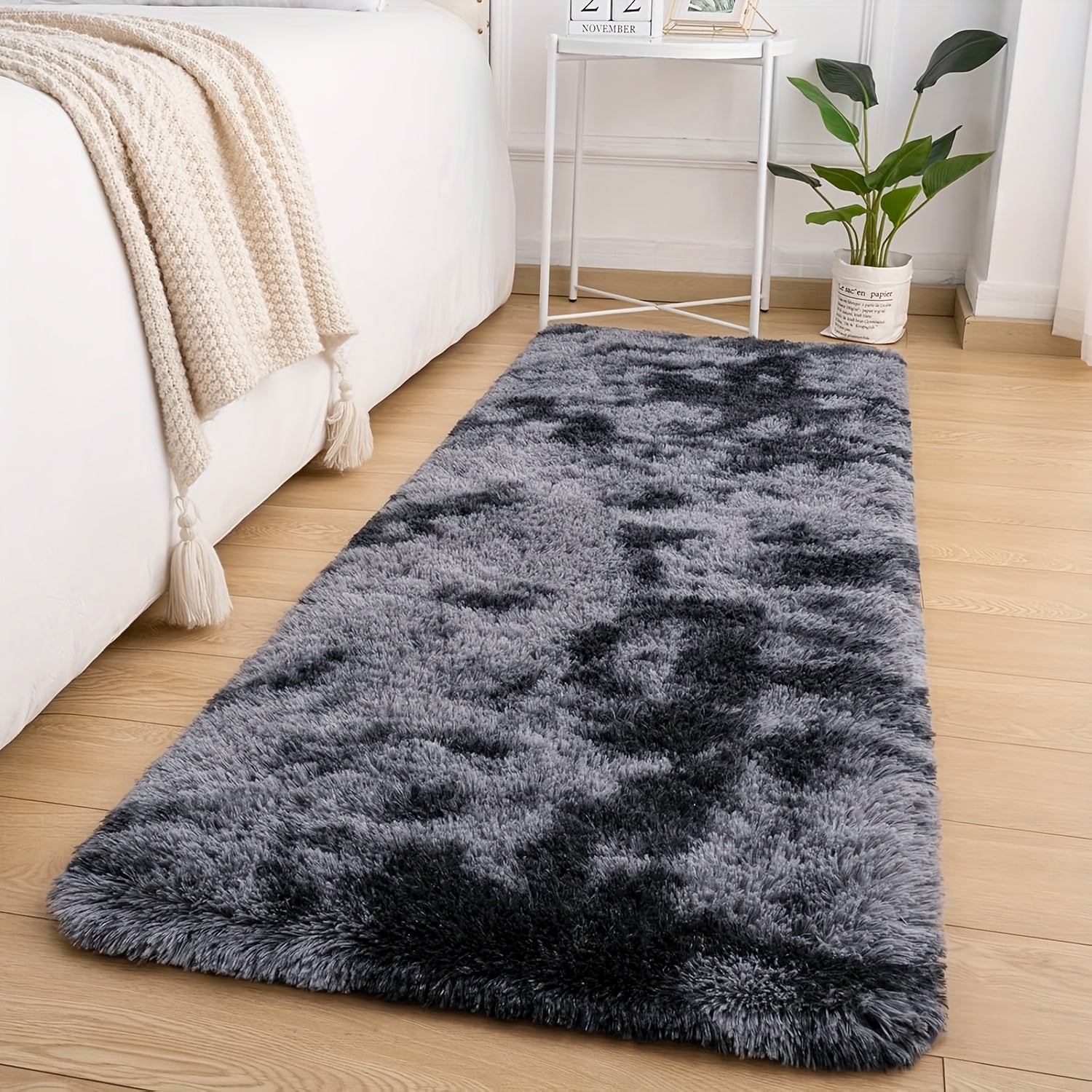 Non-Slip Area Rug Fluffy Soft Carpet - Modern Home Decor Floor Mat for Living Room, Bedroom, Kitchen & Bathroom | Easy Clean Cute Plush Rug in Multiple Colors & Sizes | Indoor Anti-Slip Floor Decoration