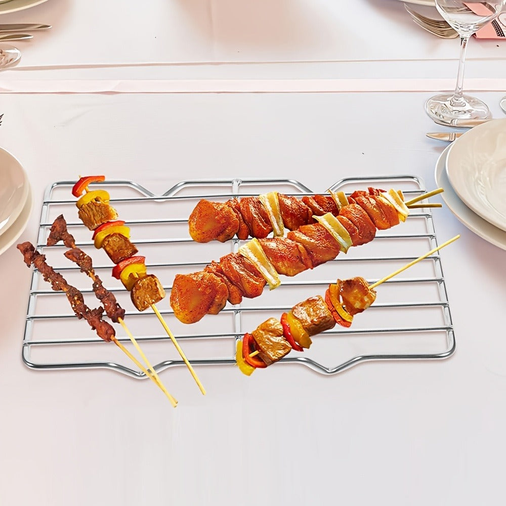 Cooling Rack 2pcs, Heavy Duty Carbon Steel Baking Rack for Cookies, Cakes and Roasting, Oven Safe Wire Rack for Grilling Turkey, Fits Standard Baking Sheet, for Home and Commercial Kitchen Use
