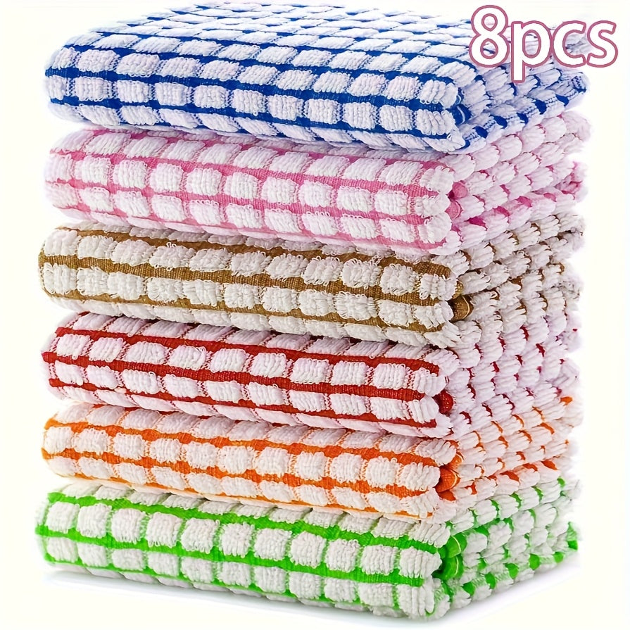 Highly Absorbent Cleaning Cloths Dish Towels - Reusable Kitchen Dishcloths, Quick-Dry Multi-Purpose Napkins & Tea Towels for Kitchen, Dining & Living Room, Stackable Space-Saving Design
