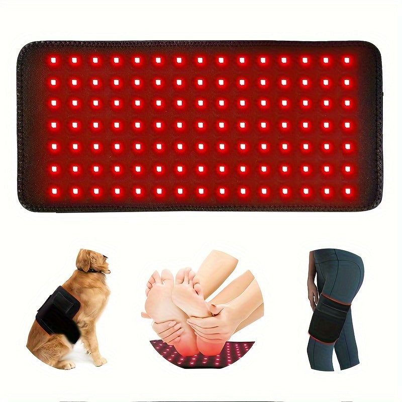 Red Light Therapy Pad Wearable Wrap with Timer ¨C Low Voltage Portable Infrared Light Device for Back, Waist, Shoulder & Knee Pain Relief, At-Home Body Recovery Wrap, Father's Day Gift, Black