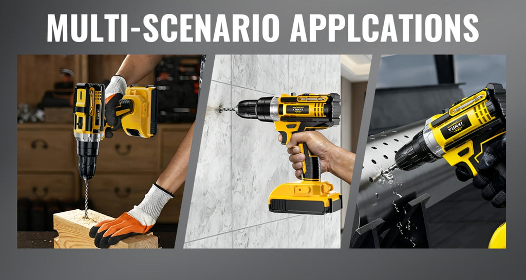 Cordless Impact Drill Set 21V ¨C Electric Power Drill with 2.0Ah Battery, Fast Charger, Screwdriver Bits, Work Light, Variable Speed & Torque Control for Home & Car Repair, Men's Gift