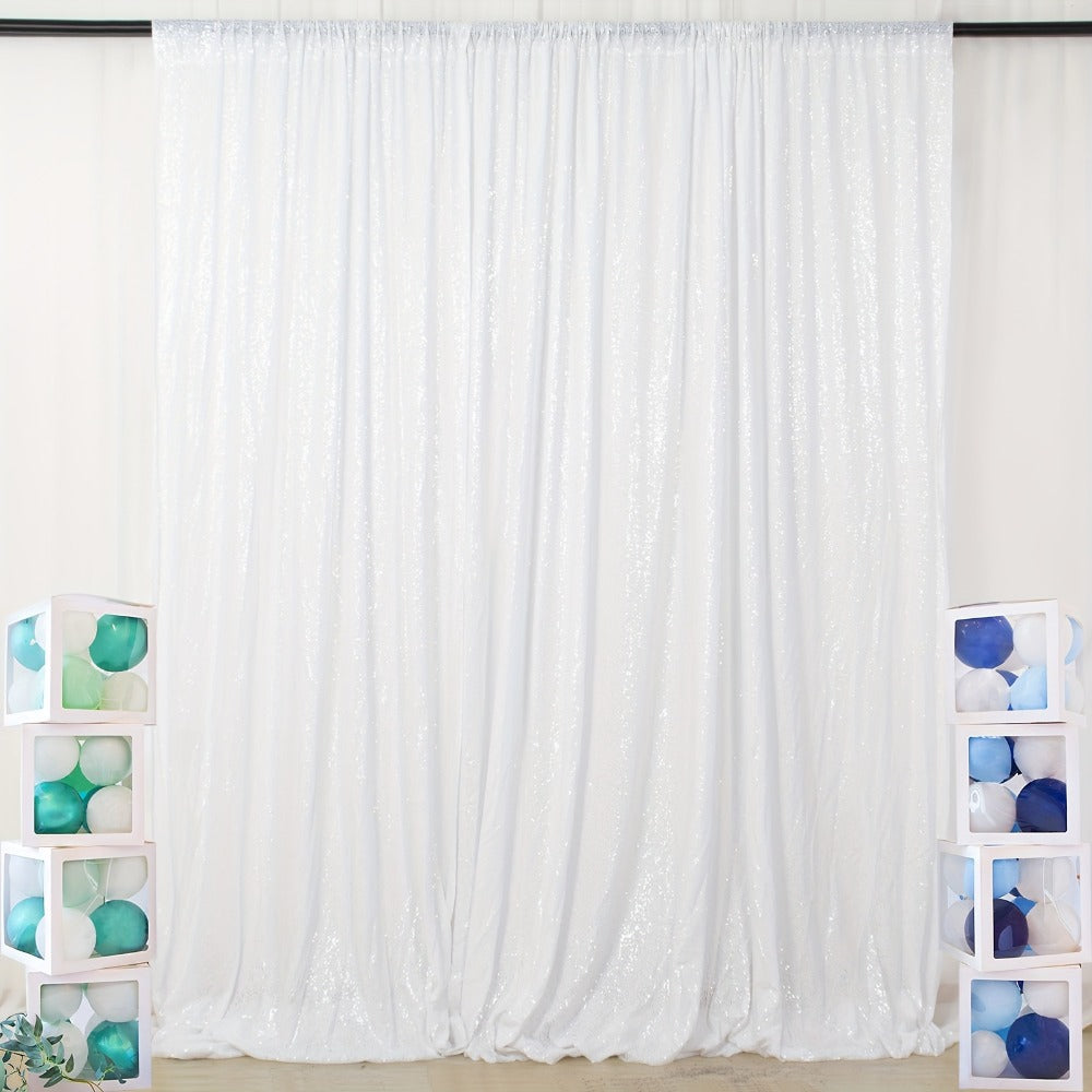 Sequin Backdrop Curtain for Party Wedding - 4x8ft Shimmering Glitter Curtain for Birthday Photo Booth Stage Decoration, Easy Hang, Multi-Color