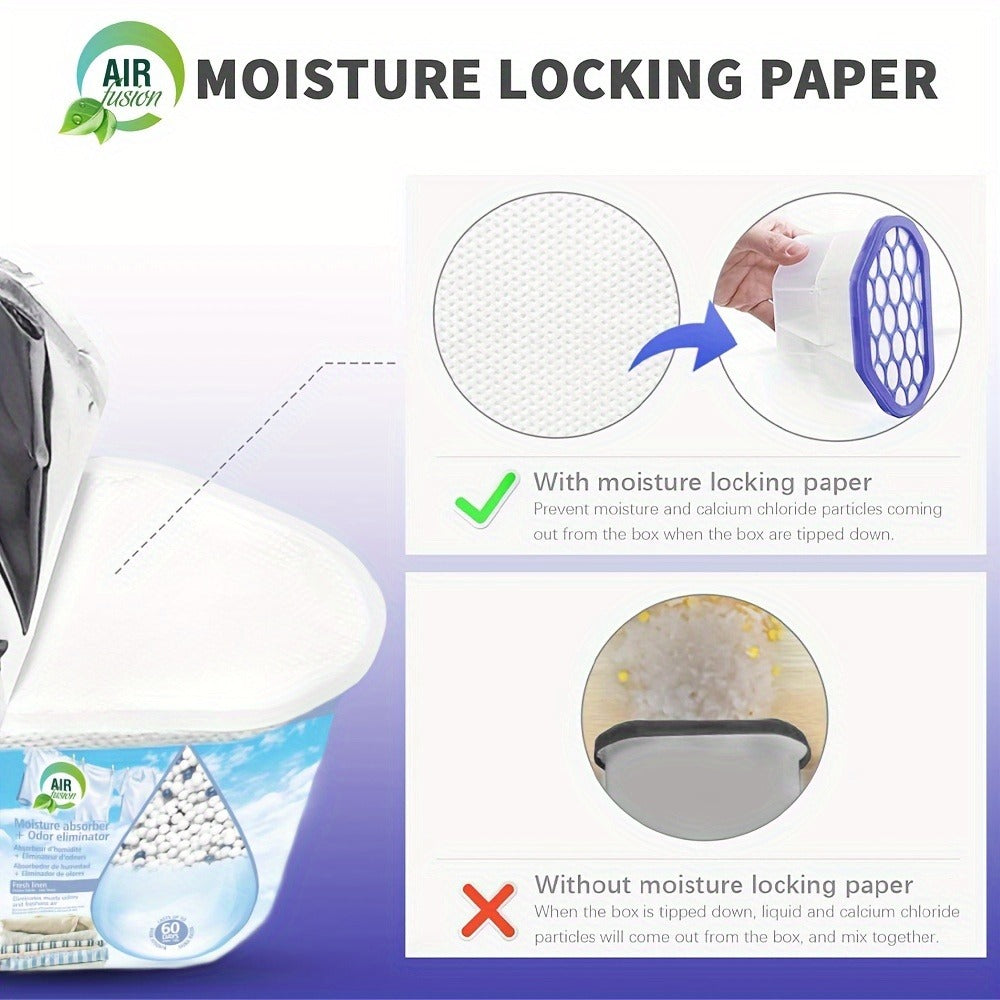 Portable Dehumidifier Boxes 6-Pack | Moisture Absorber & Odor Eliminator for Closets, Bathrooms, RVs, Boats & Bedrooms
