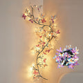 Butterfly Branch String Lights ¨C 30 LED Vine Fairy Lights with Artificial Purple-Blue Butterflies, 8 Lighting Modes, USB Powered Warm White, Boho Wall Decor for Bedroom Wedding Birthday Party Festival