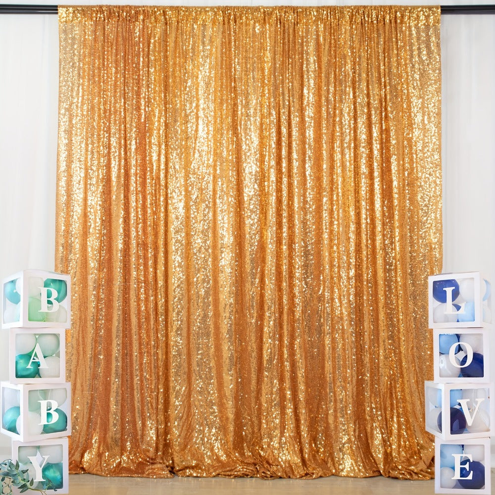 Sequin Backdrop Curtain for Party Wedding - 4x8ft Shimmering Glitter Curtain for Birthday Photo Booth Stage Decoration, Easy Hang, Multi-Color