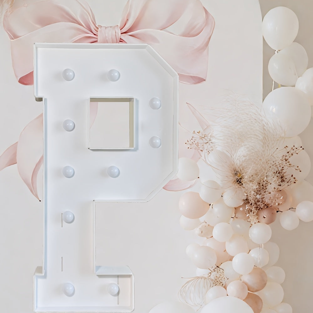 Marquee Letter Lights 3ft LED Light Up Letters for Weddings, Proposals & Celebrations - Cool White Lighted KT Board DIY Display Frame