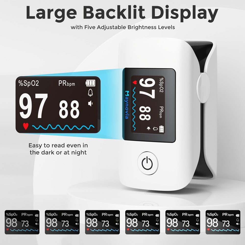 Blood Pressure Monitor Wrist Cuff with Oximeter Fingertip ¨C Digital BP Machine Home Use, 120 Memory, Portable Case & Battery Included, Fully Automatic Hypertension Tracker