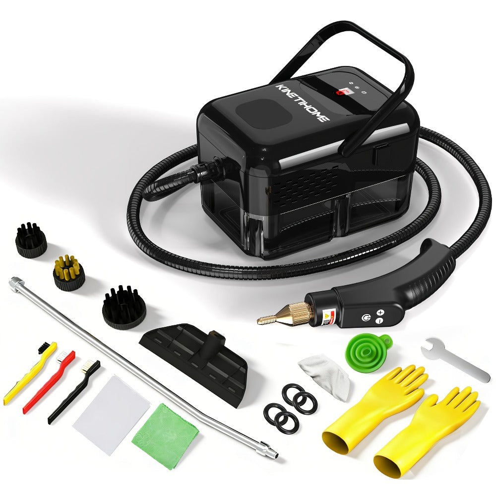 Steam Cleaner Handheld High Pressure Portable | Chemical-Free Deep Clean for Kitchen Grease Range Hood Sofa Tile Grout Car AC Washing Machine | Multi-Surface Steam Cleaning Machine | Standard & 2500W