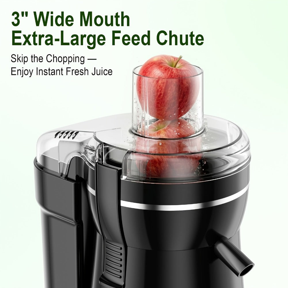 Centrifugal Juicer Machine 500W Wide 3¡± Feed Chute for Whole Fruits & Vegetables - Dual Speed, High Juice Yield, Stainless Steel, Dishwasher Safe Detachable Parts, Easy Clean Juicer for Healthy Living