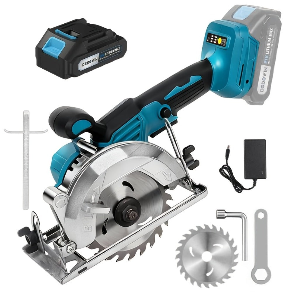 Brushless Circular Saw Kit 21V Cordless, Battery & Charger Included, Adjustable 45¡ã Bevel Cutting, Saw Blades Included, Variable Speed, Compact & Lightweight for Woodworking & Home Projects