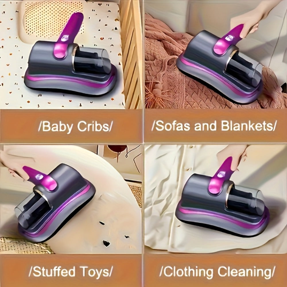 UV Handheld Bed Vacuum Cleaner Rechargeable ¨C Super Suction, Low Noise, Washable Filter for Deep Cleaning Mattress, Sofa, Pet Hair & Dust Mites, Cordless